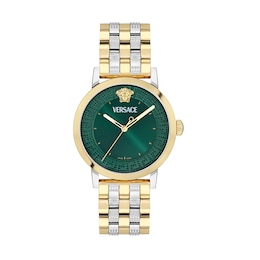 Versace Albireo Green Dial & Two Tone Bracelet Watch