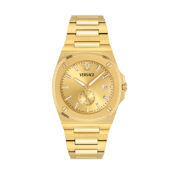 Versace Watches Unisex Gold/White Versace Women’s Slim Dive 40 Mm Silver Dial Bracelet Watch - Stainless Steel / Sapphire - Image 2