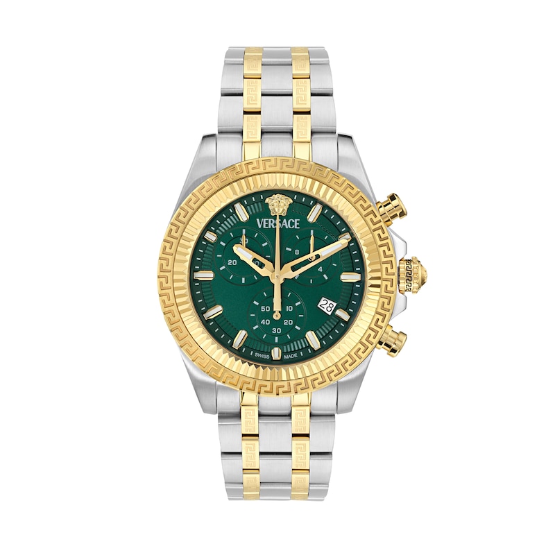 Main Image 1 of Versace Fornax Green Dial Two Tone Stainless Steel Bracelet Watch