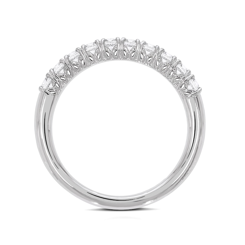 Main Image 3 of Leonardo Da Vinci Cut Platinum Claw Set Eternity 0.50ct Diamond Ring