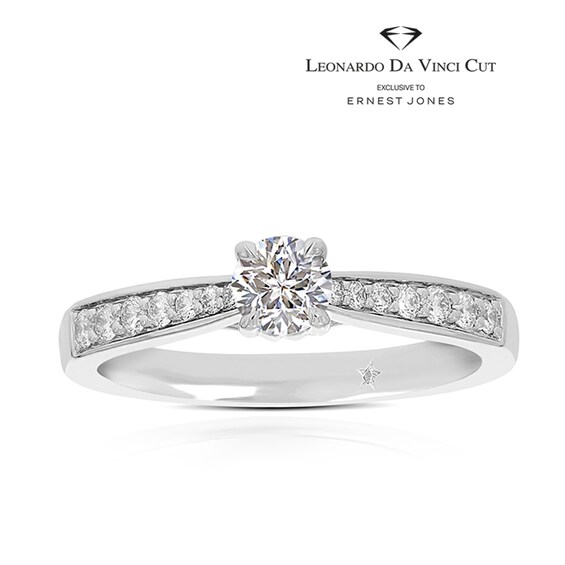 Engagement Ring Leonardo Da Vinci Cut Platinum Solitaire 0.50ct Diamond Ring