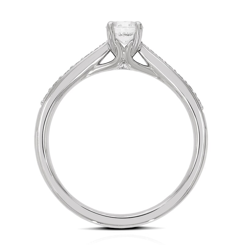 Main Image 3 of Engagement Ring Leonardo Da Vinci Cut Platinum Solitaire 0.50ct Diamond Ring