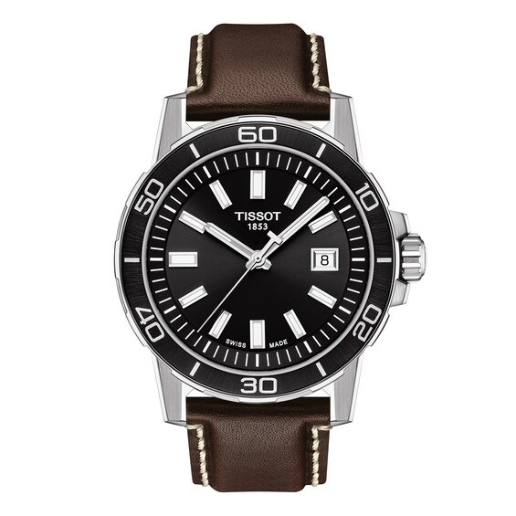 Tissot Supersport Men’s Brown Leather Strap Watch