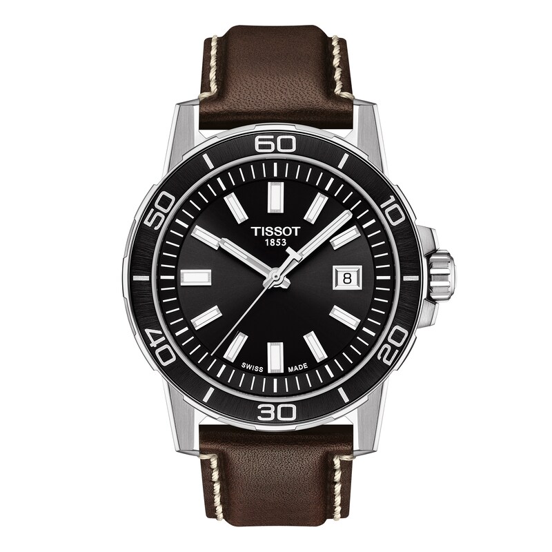 Tissot Supersport Men's Brown Leather Strap Watch