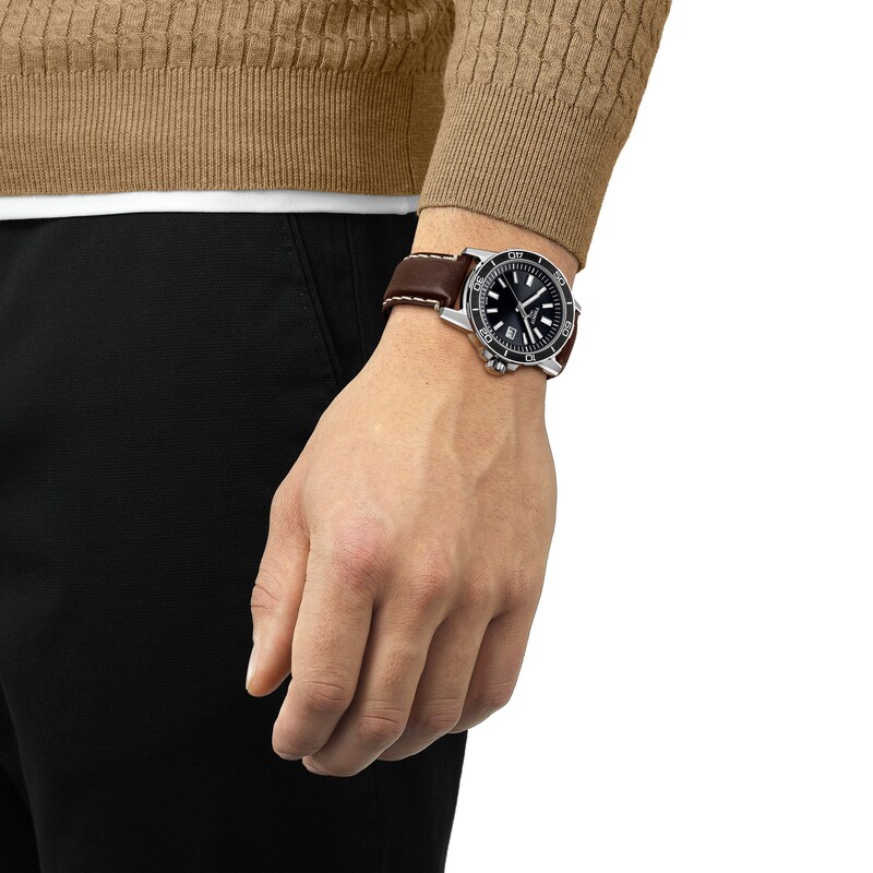 Tissot Supersport Men's Brown Leather Strap Watch