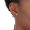 Thumbnail Image 2 of 9ct White Gold 0.25ct Diamond Hoop Earrings