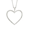 Thumbnail Image 0 of 9ct White Gold 0.50ct Diamond Heart Pendant
