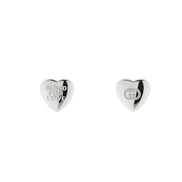 Gucci Blind For Love Sterling Silver Stud Earrings