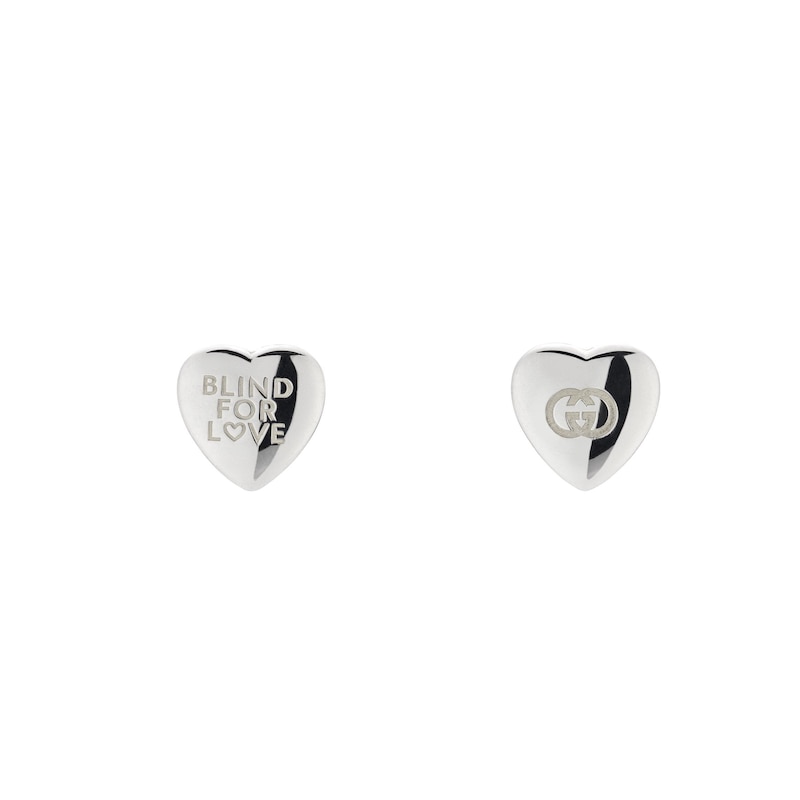 Main Image 1 of Gucci Blind For Love Sterling Silver Stud Earrings