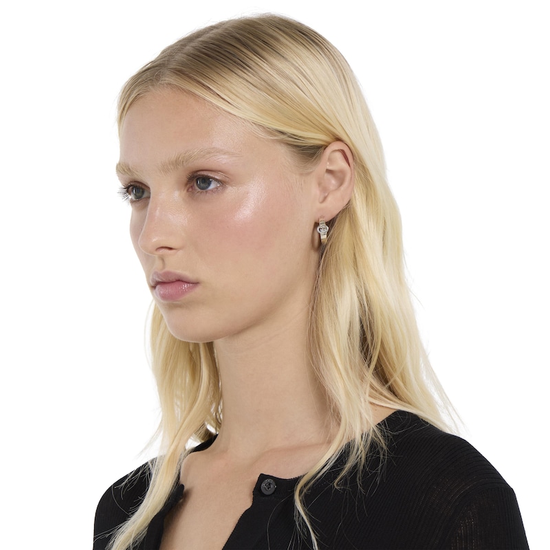 Main Image 3 of Gucci Interlocking Sterling Silver 20mm Hoop Earrings