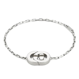 Gucci Interlocking Sterling Silver Charm Bracelet