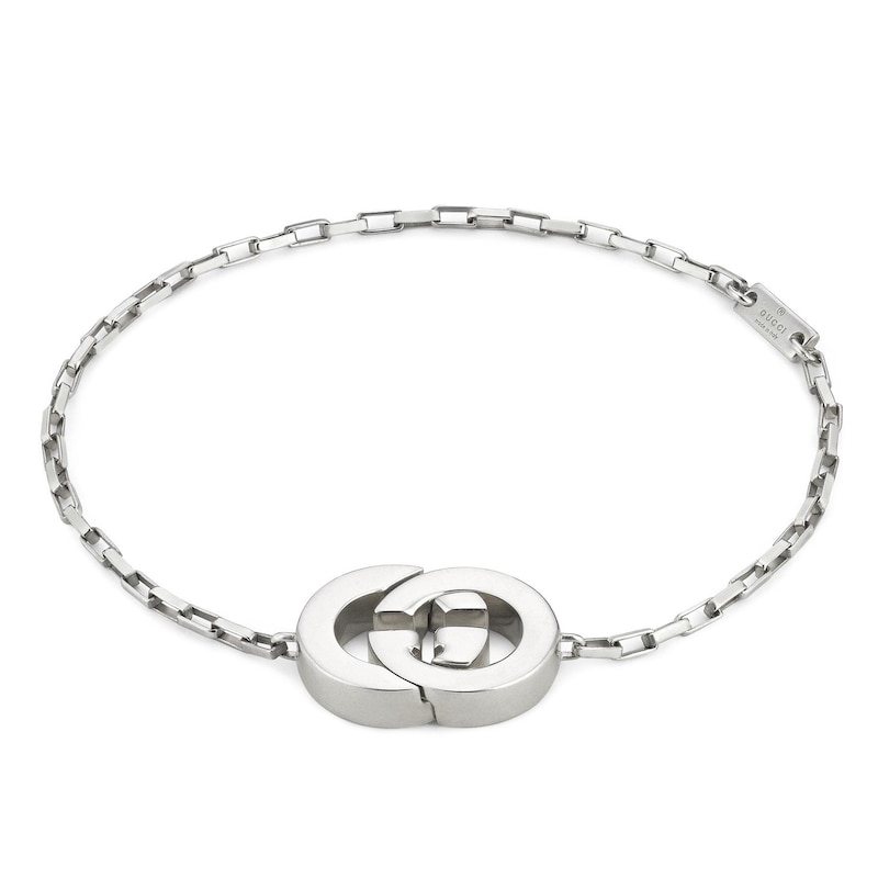 Main Image 1 of Gucci Interlocking Sterling Silver Charm Bracelet