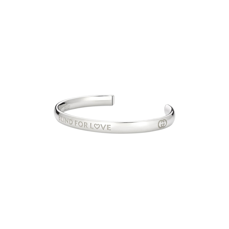 Main Image 3 of Gucci Blind For Love Sterling Silver Bangle