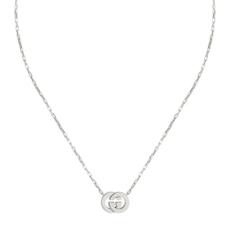 Gucci Interlocking Sterling Silver Pendant Necklace