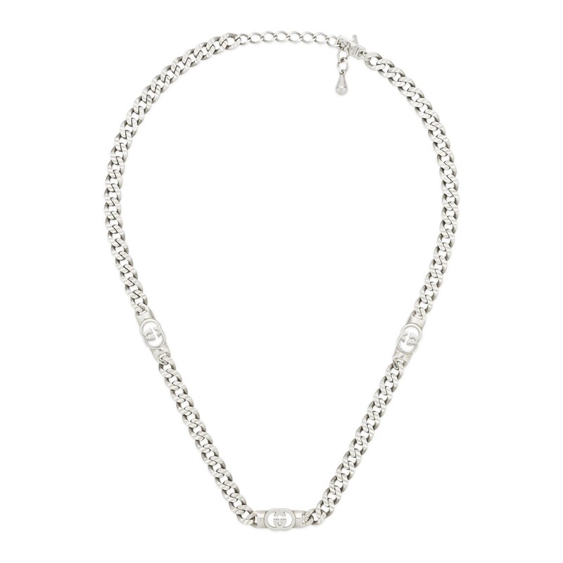 Main Image 2 of Gucci Interlocking Sterling Silver Chain Necklace