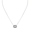 Thumbnail Image 1 of Gucci Interlocking Sterling Silver Black Enamel Pendant Necklace