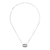 Thumbnail Image 2 of Gucci Interlocking Sterling Silver Black Enamel Pendant Necklace