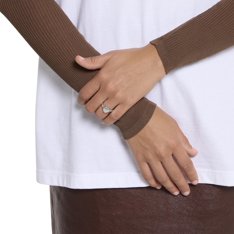 Main Image 3 of Gucci Blind For Love Sterling Silver Heart Shaped Signet Ring (Size M-N)