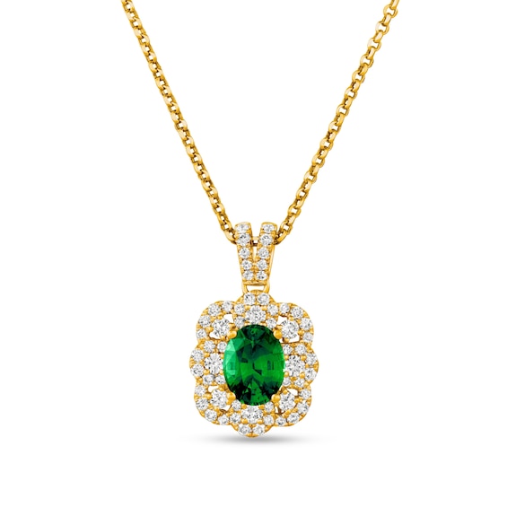 Le Vian 18ct Yellow Gold Green Pistachio Diopside and 0.69ct