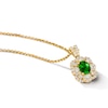 Thumbnail Image 2 of Le Vian 18ct Yellow Gold Green Pistachio Diopside & 0.69ct Diamond Halo Pendant Necklace