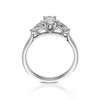 Thumbnail Image 3 of Engagement Ring 18ct White Gold 1ct Diamond Fancy Three Stone Ring