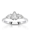 Thumbnail Image 0 of 18ct White Gold 1ct Diamond Fancy Pear Three Stone Ring
