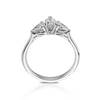 Thumbnail Image 2 of 18ct White Gold 1ct Diamond Fancy Pear Three Stone Ring