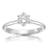 Thumbnail Image 0 of 14ct White Gold 0.50ct Diamond Six Claw Solitaire Ring