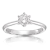Thumbnail Image 2 of 14ct White Gold 0.50ct Diamond Six Claw Solitaire Ring