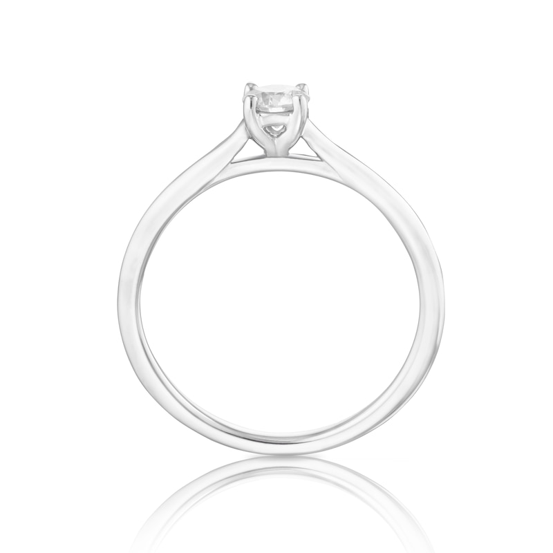 Main Image 3 of 14ct White Gold 0.25ct Diamond Four Claw Solitaire Ring