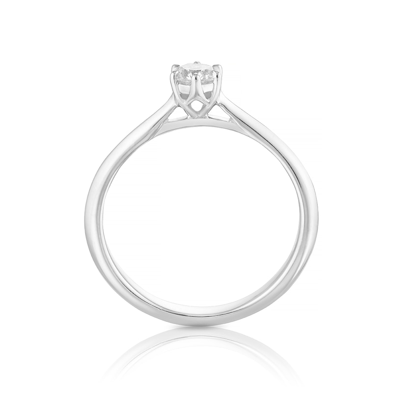 14ct White Gold 0.25ct Diamond Six Claw Solitaire Ring