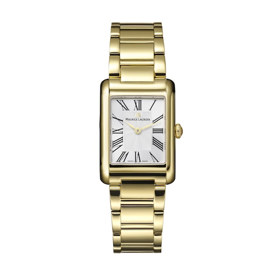 Women's Maurice Lacroix Fiaba Square Pvd Gold Tone Bracelet Watch