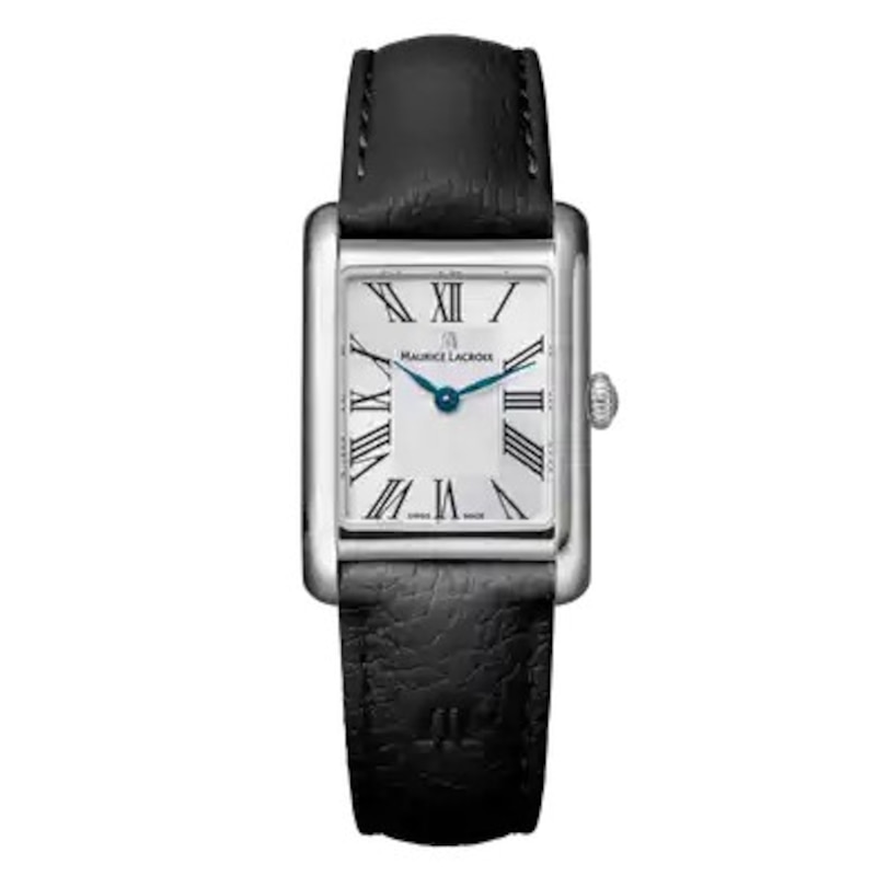 Main Image 1 of Maurice Lacroix Fiaba Square Black Leather Strap Watch