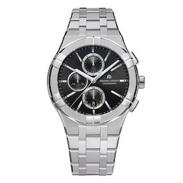 Maurice Lacroix Aikon Chronograph Black Dial & Stainless Steel Watch