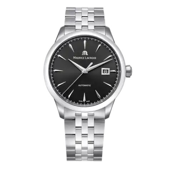 Men's Maurice Lacroix 1975 Automatic 40Mm Black Dial & Stainless Steel Watch