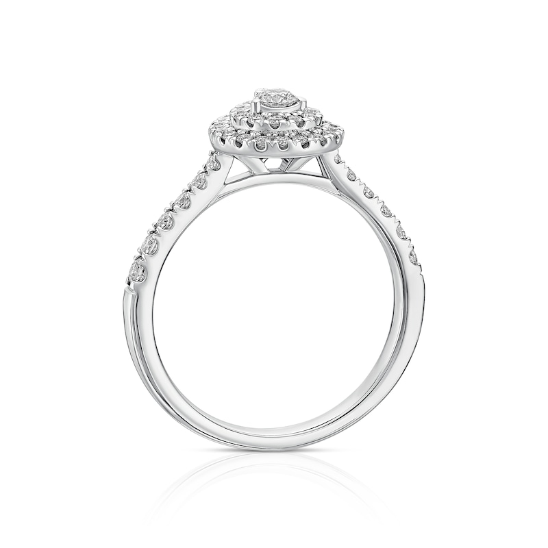 Main Image 3 of Engagement Ring Platinum Pear Shaped 0.50ct Diamond Ring