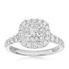 Thumbnail Image 1 of Engagement Ring Platinum Cushion Shaped Double Halo 1ct Diamond Ring