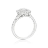 Thumbnail Image 3 of Engagement Ring Platinum Cushion Shaped Double Halo 1ct Diamond Ring