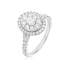 Thumbnail Image 2 of Engagement Ring Platinum Oval Shaped Double Halo 1ct Diamond Ring