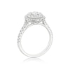 Thumbnail Image 3 of Engagement Ring Platinum Oval Shaped Double Halo 1ct Diamond Ring