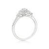 Thumbnail Image 3 of Engagement Ring Platinum Oval Shaped Double Halo 0.50ct Diamond Ring