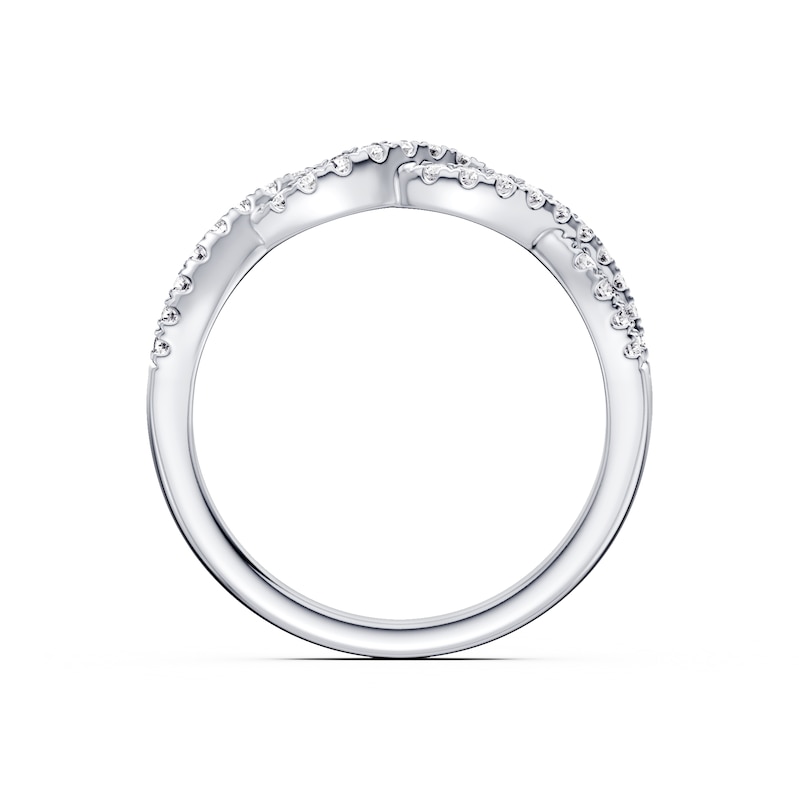 Main Image 2 of Platinum Twisted Eternity 0.25ct Diamond Ring