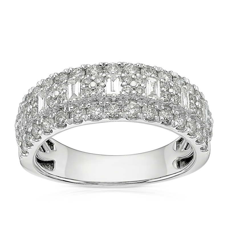 Main Image 1 of Platinum Three Row Eternity 1ct Diamond Ring
