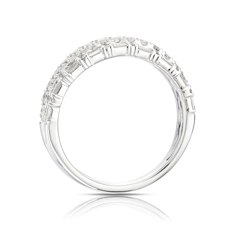 Main Image 3 of Platinum Three Row Eternity 0.70ct Diamond Ring
