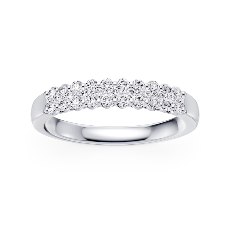 Main Image 1 of Platinum Three Row Eternity 0.50ct Diamond Ring