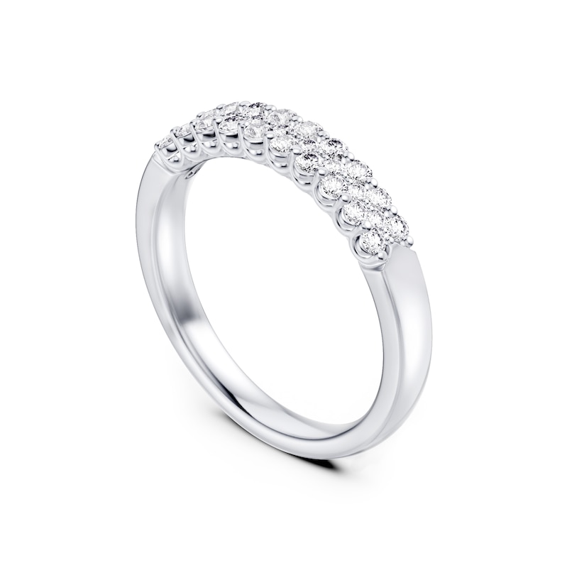Main Image 2 of Platinum Three Row Eternity 0.50ct Diamond Ring