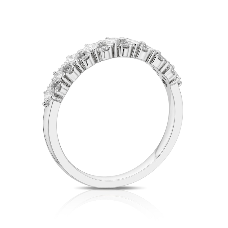Main Image 3 of Platinum Princess & Round Eternity 0.50ct Diamond Ring