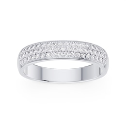 Platinum Pavé Eternity 0.50ct Diamond Ring