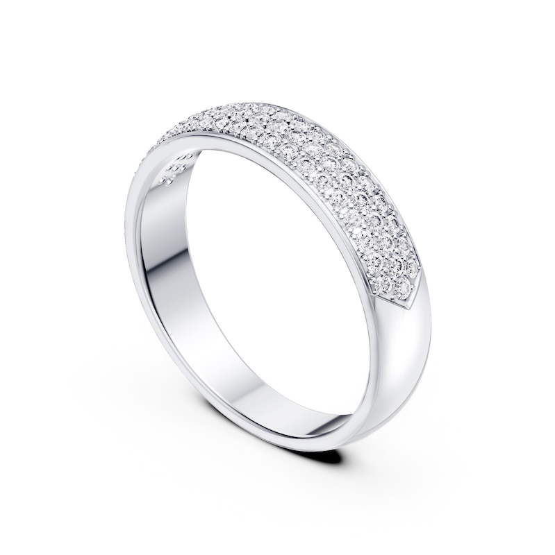 Main Image 2 of Platinum Pavé Eternity 0.50ct Diamond Ring