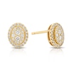 Thumbnail Image 2 of 9ct Yellow Gold 0.50ct Diamond Oval Cluster Stud Earrings